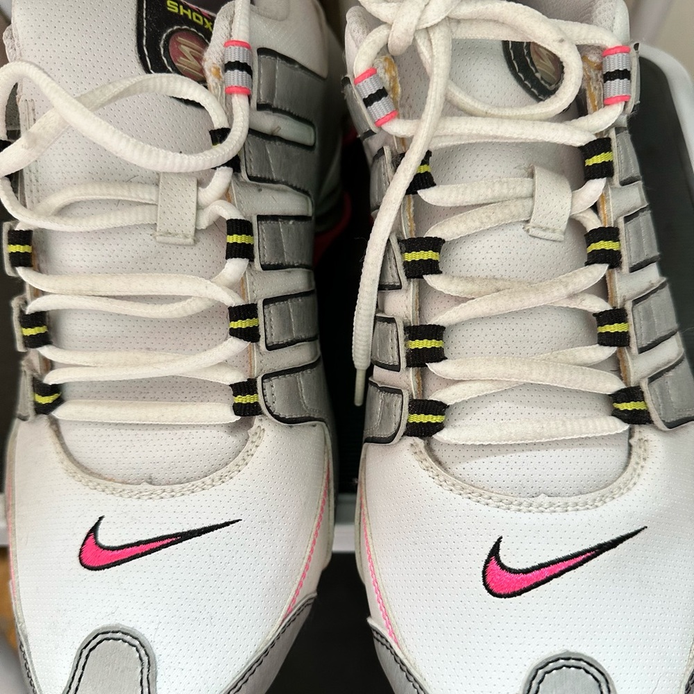 Nike White and Pink Athletic Shoes